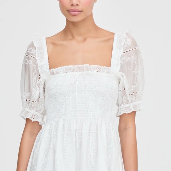 Hill House Home The Scarlett Nap Dress XS (NWT) - White Patchwork Organza - Picture 6 of 17